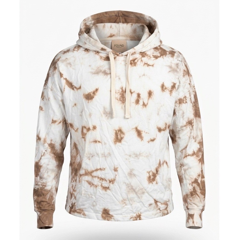 Found Los Angeles Dreamer High Low Hoodie Taupe Tie Dye FOU20T012 Women's M NEW